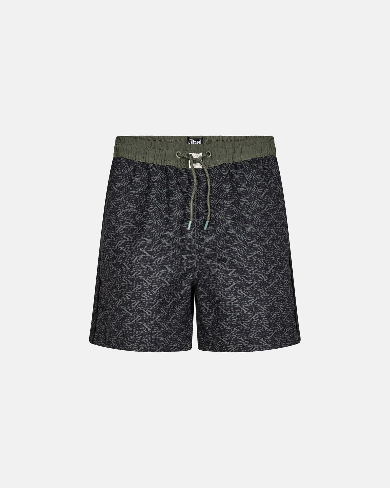 JBS of Denmark badbyxor i återvunnen polyester med maskulint mönster, finns hos Helgas i Borlänge.