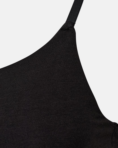 BH‑topp — mjuk bambuviskos med inbyggt stöd och bred elastisk kant.