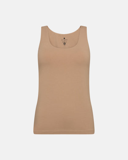 Fin beige nyans på JBS tank top med inbyggd bh.