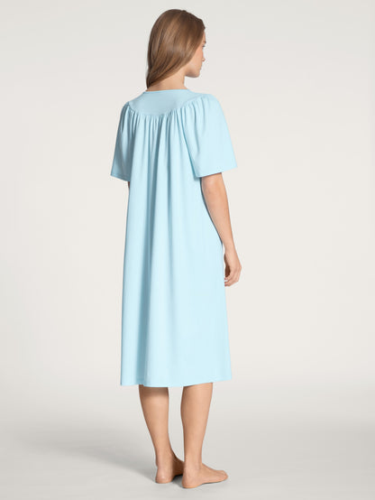 Calida Soft Cotton 34000 Hellblau, Nattlinne kort ärm 