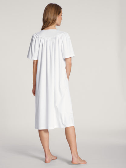 Calida Soft Cotton 34000 White, Nattlinne kort ärm 