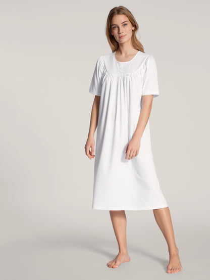 Calida Soft Cotton 34000 White, Nattlinne kort ärm