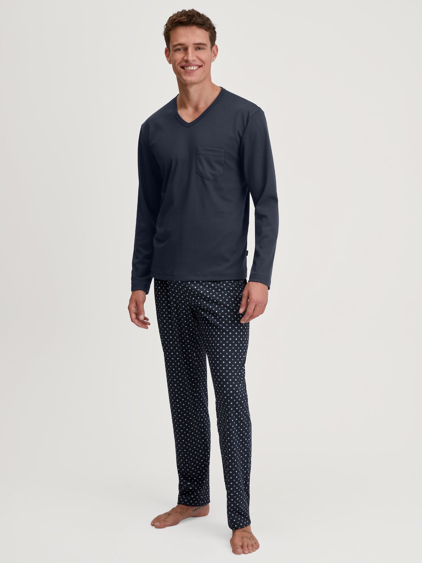 Calida Pyjamas Herr Relax Streamline 41667 Saphir Blue