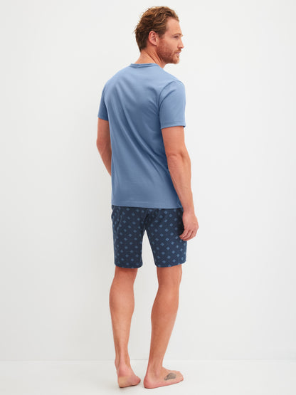 Calida Pyjamas Herr Relax Imprint 47187 Coronet Blue
