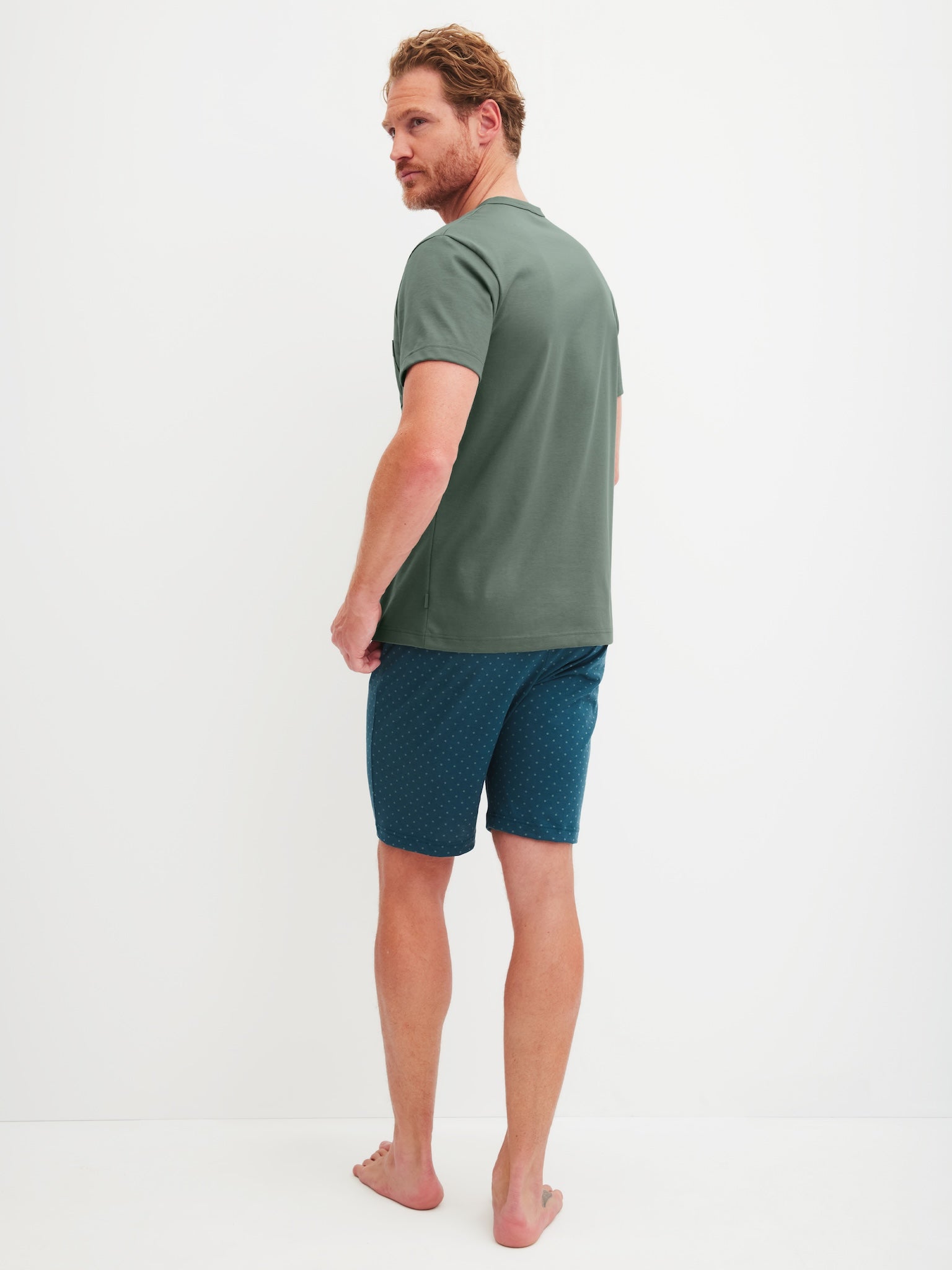 Calida Pyjamas Herr Relax Imprint 47287 Laurel Green