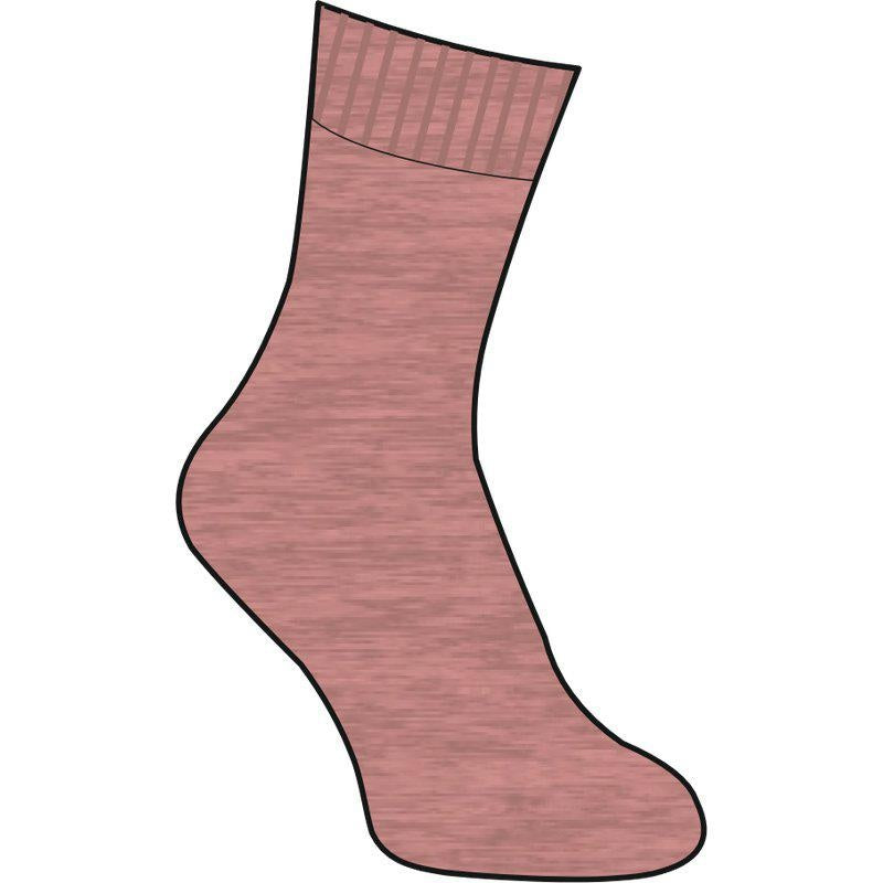 Damella ullstrumpor i rosa melerad ton med mjuk frotté på insidan för varma fötter