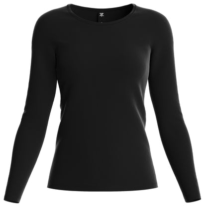 Calida Natural Comfort Top Long Sleeve bomull svart 15075 Helgas Borlänge