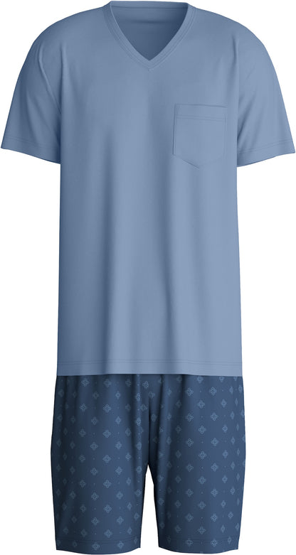 Calida Pyjamas Herr Relax Imprint 47187 Coronet Blue