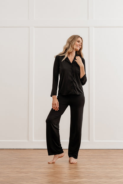 Pyjamas jacka dam Christine, Abelle svart | Köp online | Helgas